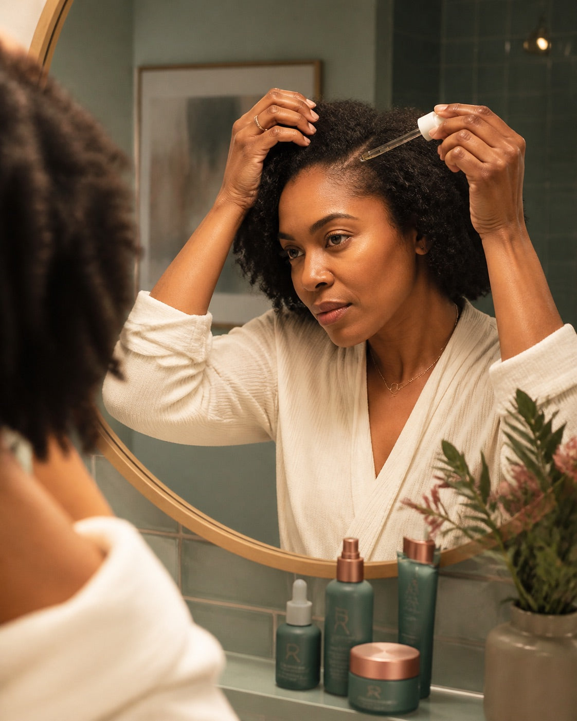 Scalp serum application